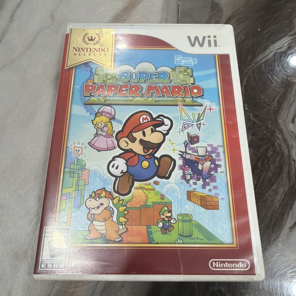 Super Paper Mario (Nintendo Selects Wii) - Authentic, Tested & Working - CIB
